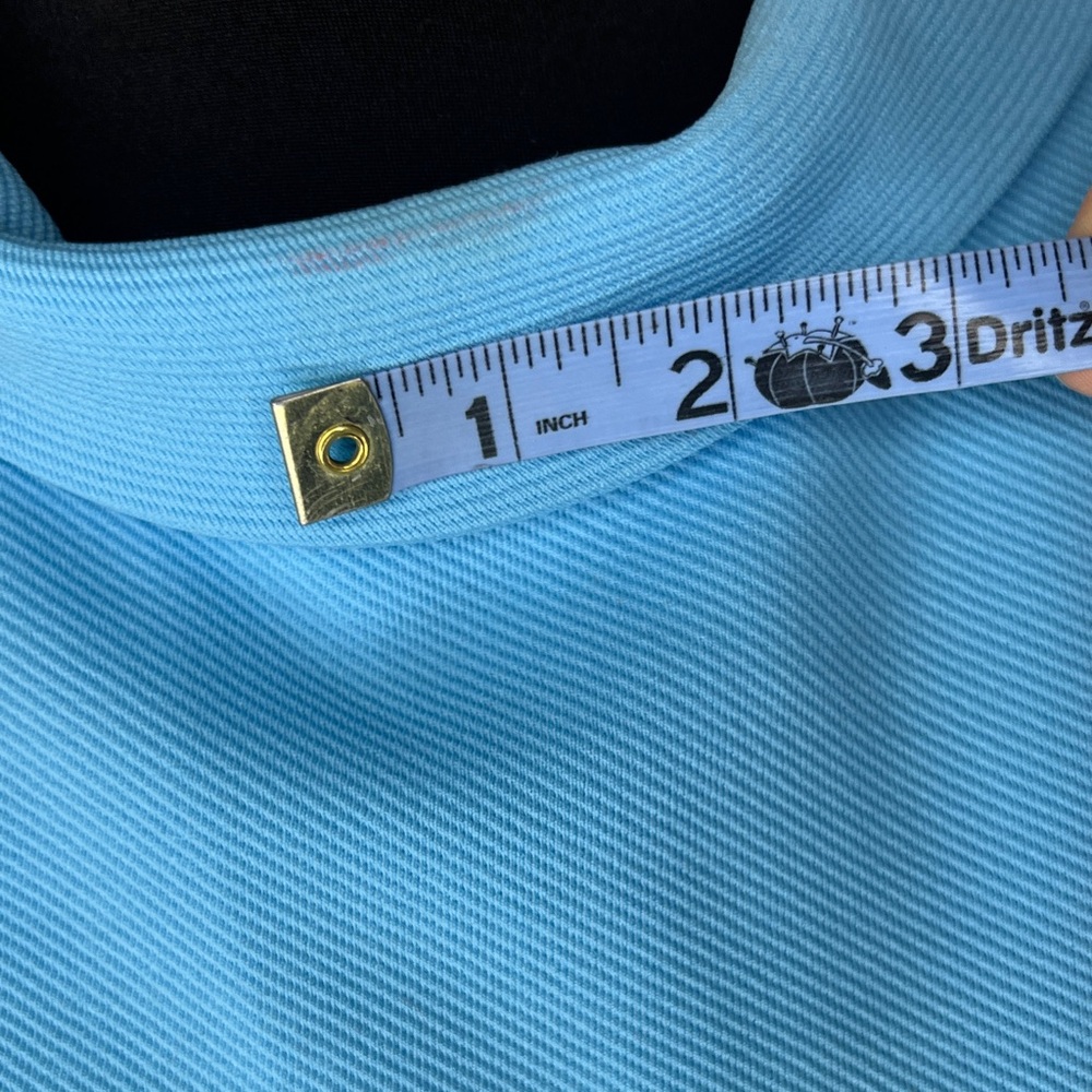 Vintage Knit Light Blue 3/4 Sleeve Dress - Picture 5 of 14